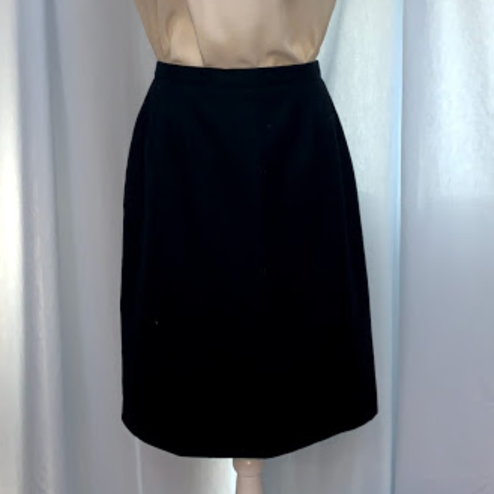 Vintage Black Wool Skirt